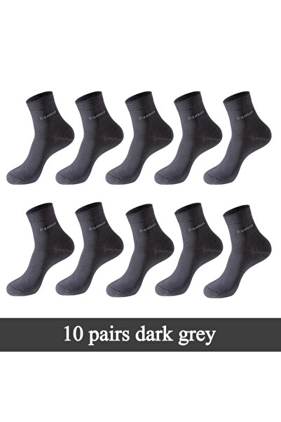 Choice US 6-11 (EUR 38-45) 10 pairs dark grey 10 Pairs / Lot Bamboo Fiber Soc...