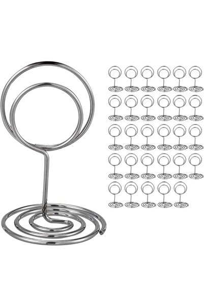 Yelajoy 30PCS Silver Table Number Holders - Multi-Use Display Stand for Weddi...