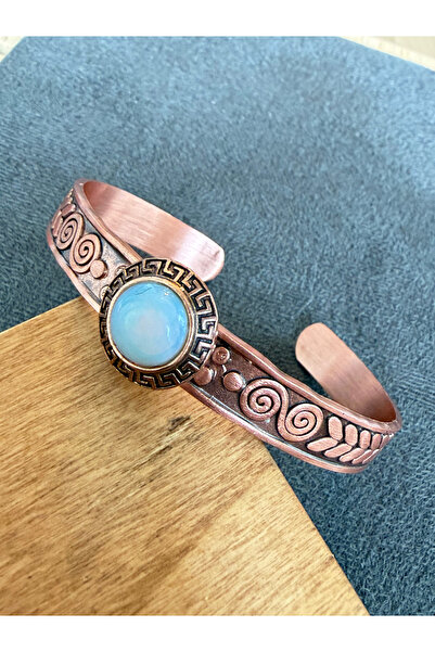 Rupen Kraft Pure Copper Bracelet Handcrafted Copper Bracelet with Natural Sto...