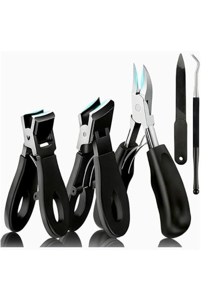 TERRIFI Toenail Clipper Set, 5-in-1 Stainless Steel Nail Clippers Kit with Wi...