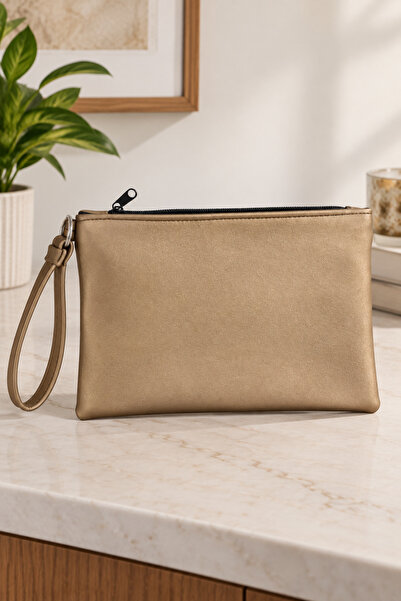Soyoe Faux Leather Hand Bag, Stylish Wrist Strap Zippered Portfolio Multi-Pur...
