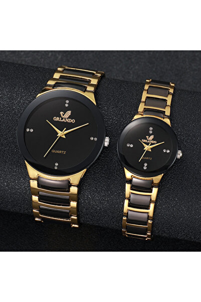Choice 2PCS Set 1/2PCS Couple's Watches Fashion Stainless Steel Band Men Wome...