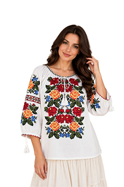 rody's forever Bluză de damă SE26F, alb/albastru
