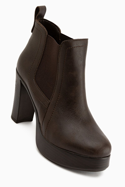 Limoya Mersa Brown Platform Heeled Women's Boots