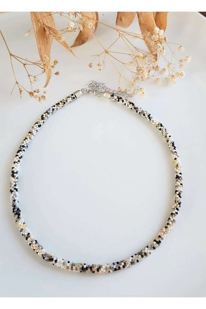 Ayza Miyuki Mosaic Necklace (Not Sand Beads)