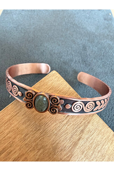 Rupen Kraft 100% pure copper bracelet with natural stone, handcrafted copper ...