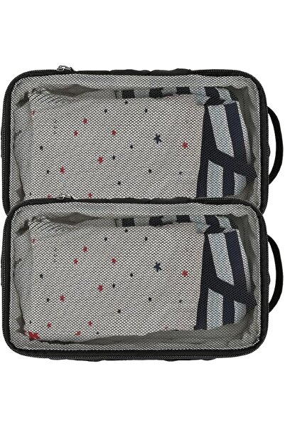 EXCEFORE Baby Diaper Bag Organizer Pouches 2 Pack - Waterproof Hanging Mesh S...