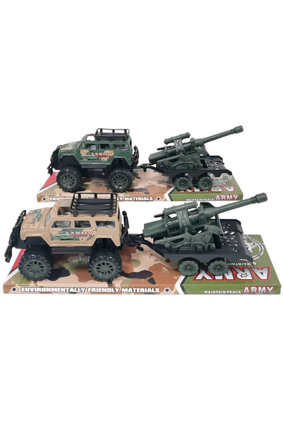 ToyMarkt Τζιπ με Στρατιωτικό Όχημα Friction & Free Wheel 39x12,5x12cm 902396