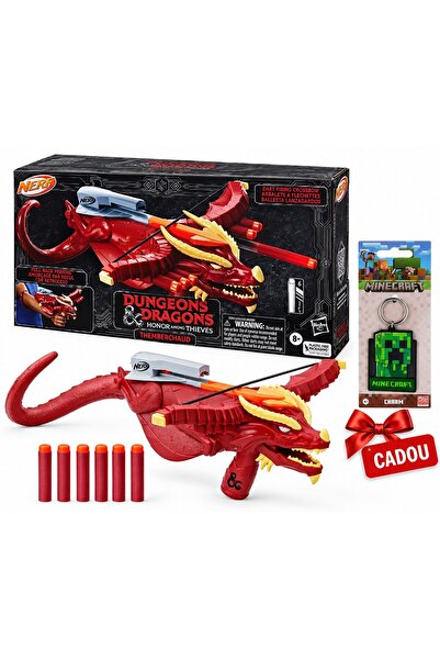 Nerf Dungeons & Dragons Θέμπερτσαουντ, Εκτοξευτής Δράκων με 6 αφρώδη βελάκια,...
