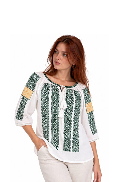 rody's forever Bluză de damă SE26F, alb/verde