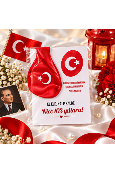 29 Ekim Cumhuriyet Bayramı Hediyesi, 29 Ekim Hediye Türk Bayraklı Balon