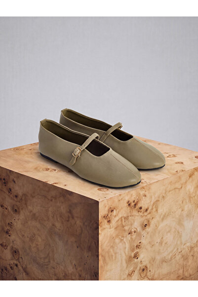 LC Waikiki Nevavm Farkıyla Lcw Steps Green Women's Ballet Flats