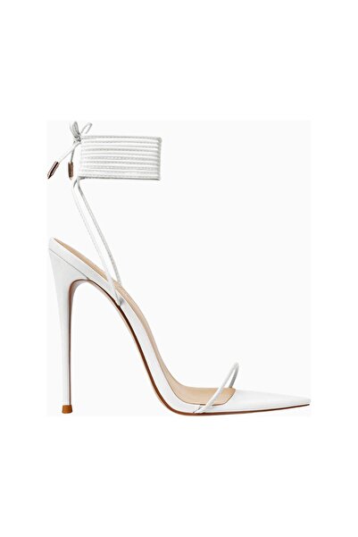 FEMME LA Luce Minimale Vegan Leather, 120mm Ankle Strap Heeled Sandals
