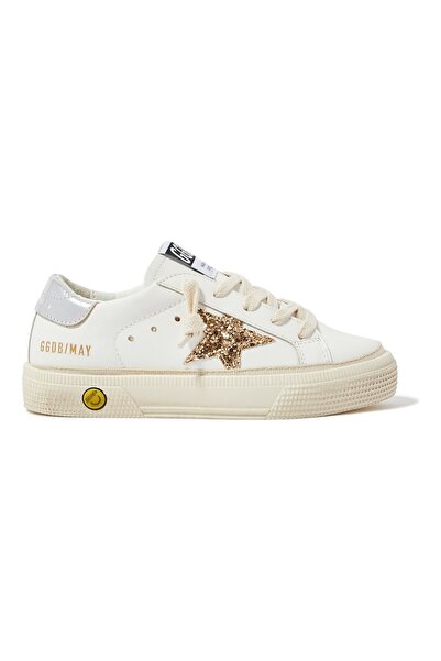 Golden Goose Deluxe حذاء رياضي جلدي عتيق للأطفال