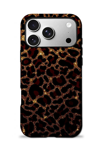 EDELFU iPhone 17 PRO MAX / 18 PRO MAX Uyumlu - Kahverengi Leopar, Çift Katman...