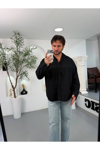 UTTBASİC GG Oversize Cepli Oxford Gömlek