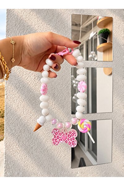 Cheva.paw Pembe Leopar Künyeli Kedi Köpek Kolyesi – Lolipop & Dondurma Charm ...
