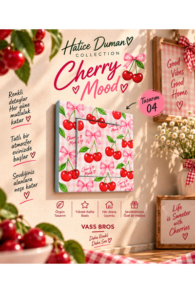 Vass Bros Dekoratif Elektrik Anahtarı Cherry Mood – Hatice Duman Collection