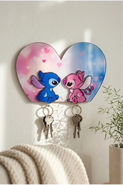 LAZORİAE Keychain, Key Hanger, Wall Key Holder, Glossy Plexi Keychain, Stitic...