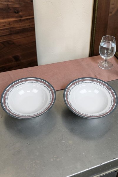 Sırvenis 2’li Cafe Bistro Paris Desenli Çukur Makarna Tabağı 27 cm
