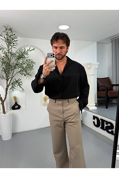 UTTBASİC GG Kışlık Modal Kumaş Oversize Gömlek