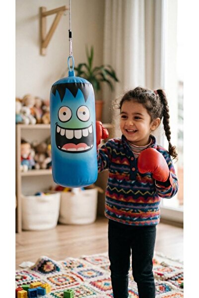 NOVAJOY Mini Boks Seti – Çocuklar İçin Askılı Boks Torbası ve Eldiven Seti 45...