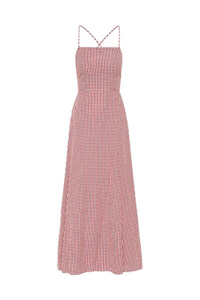POSSE Lori Red Sleeveless Midi Dress