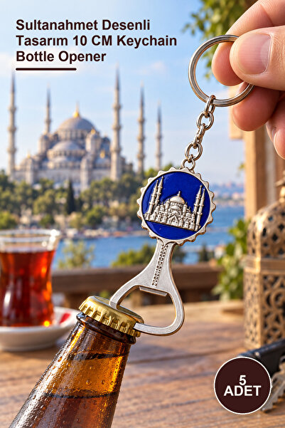 Yenilig 5 Pieces Metal Sultanahmet Keychain and Opener – Sultanahmet Patterne...