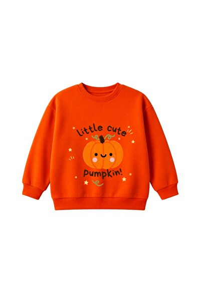 Oversize Ön Baskılı Pamuklu Sweatshirt