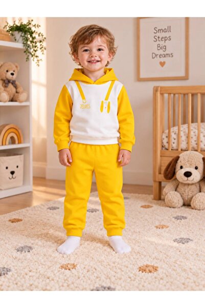 DIMPLE BABY Kapüşonlu Animal Desenli Alt Üst Bebek Takımı