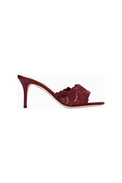 ARTEANA Como 75 Lace and Leather Mule Sandals, Open Square Toe