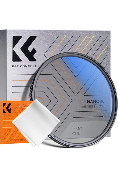 K&F CONCEPT فلتر عدسة مستقطب دائري 49 ملم من الزجاج البصري فائق النحافة