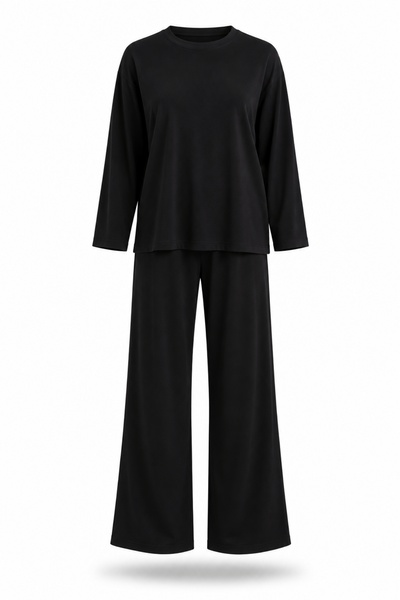 5in1Canpolat Black Basic Tracksuit Set 0015