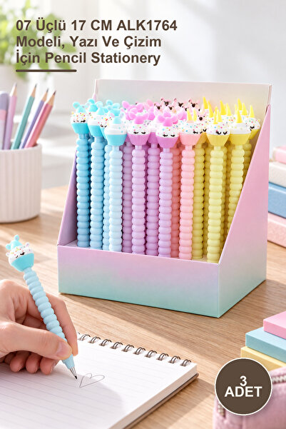 Yenilig 3 Pencils – 07 Triple 17 cm Alk1764 Model, Pencil Stationery for Writ...