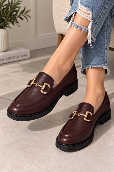 CAREN HAKİKİ DERİ TOKALI LOAFER AYAKKABI