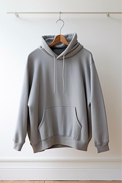 Unisex Oversize Fit Kapşonlu Hoodie Sweatshirt