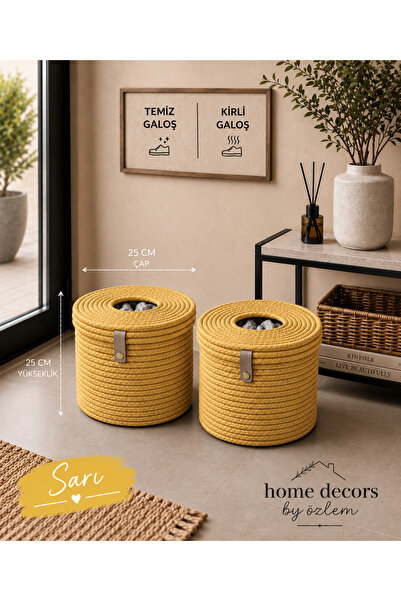home decors by özlem Galoş sepeti, 2'li galoş sepeti, temiz kirli galoş sepet...