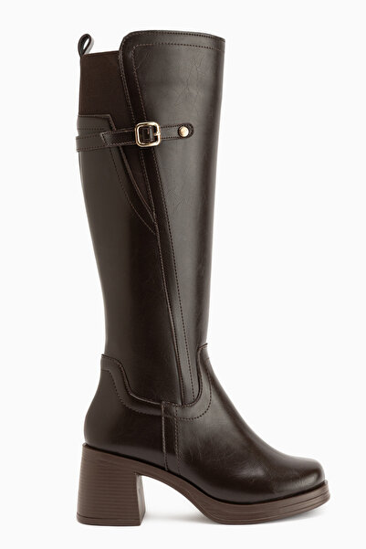 Limoya Mansi Brown Heeled Women's Boots