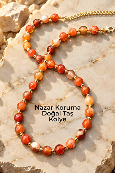 NBS Beautiful Naturel Stones Agate Natural Stone Women's Necklace Quality Evi...