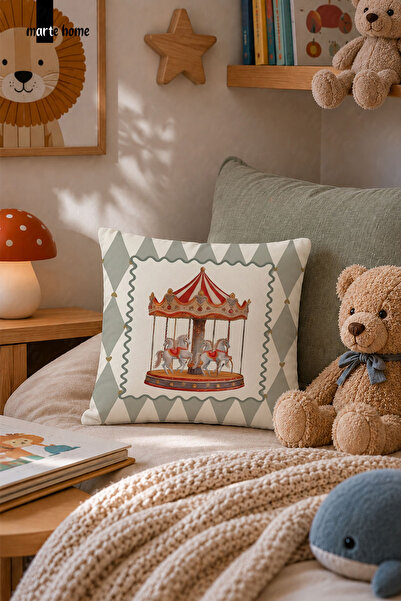 Marte Home غطاء كيرلينت للأطفال مطبوع رقميًا بألوان متعددة مقاس 43x43 سم