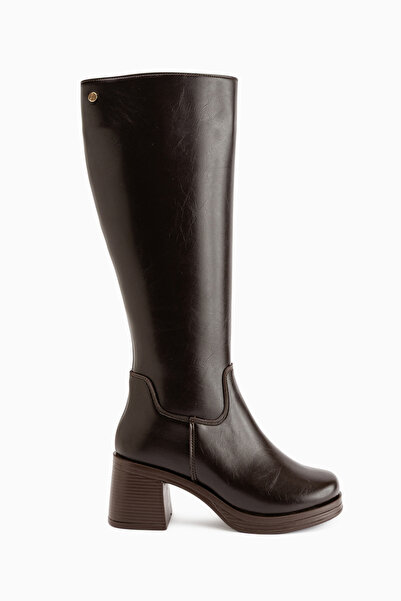 Limoya Magret Brown Heeled Women's Boots