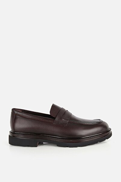 Yaya by Hotiç Erkek Kahverengi Deri Modern Loafer