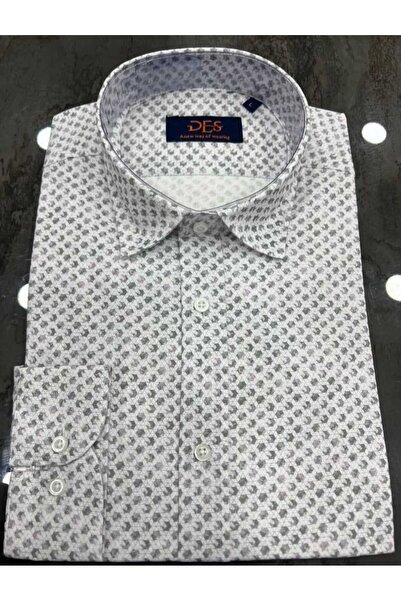 Des Regularfit Poplin Patterned Digital Print Men's Shirt 100% Cotton