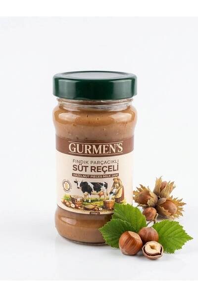 GURMEN'S 326 Gram Süt reçeli ( fındık parçacıklı ) GLUTENSİZ