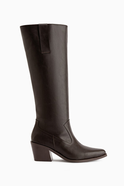 Limoya Margie Brown Pointed Toe Heeled Women's Boots