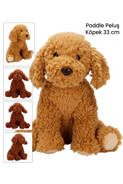 sfs elektrik Poddle Peluş Köpek 33 cm 1adet RENK STOK DURUMUNA GÖRE