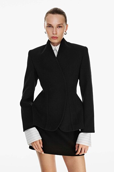 VATKALI Düğmesiz kaşe blazer ceket