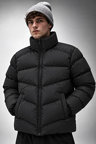 Montivo New Now Men's Winter Black Waterproof Inflatable Coat
