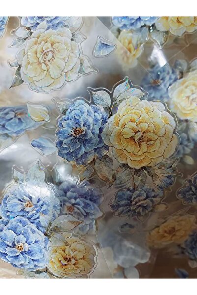 İthal B19-100Cm Blue Sari Flower Pet Tape Self-Cutting