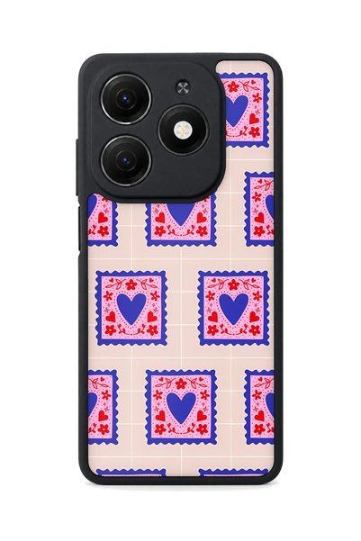 TECNO Spark 20 Compatible Love Patterned Camera Protected Shockproof Case